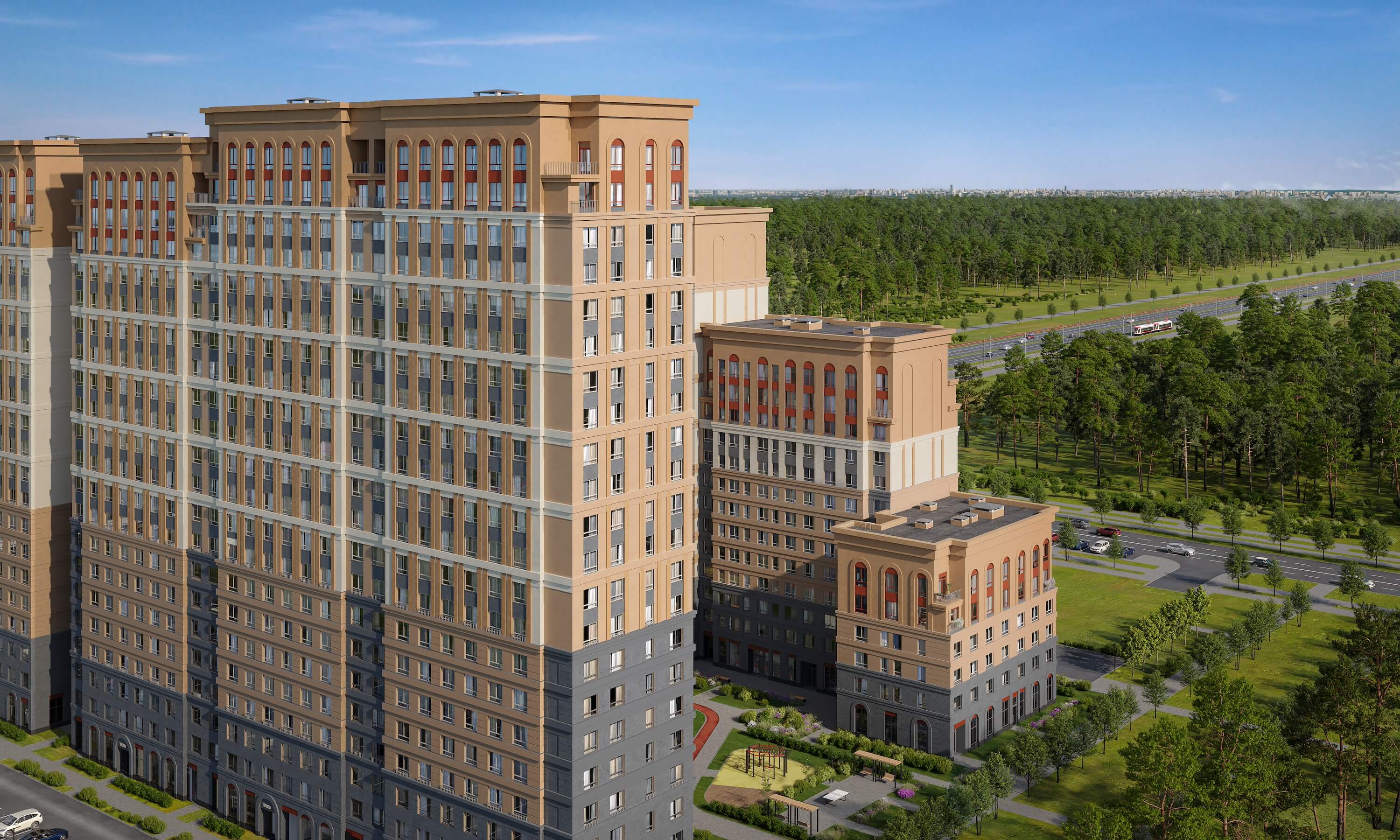 Рядом лесопарк. Слайд 1