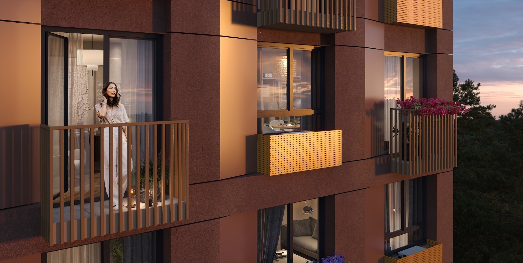 Открытые балконы. Слайд 1